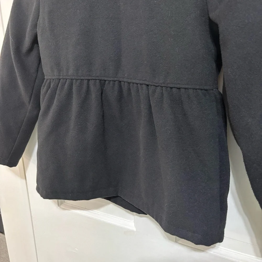 KC COLLECTIONS Girl’s size 6X Black Fleece Dress Coat